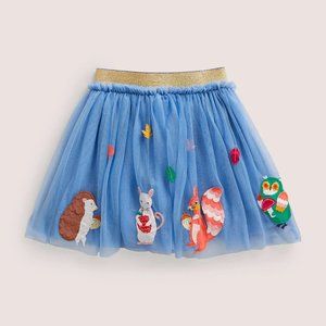 NWT Mini Boden Tulle Appliqué Skirt